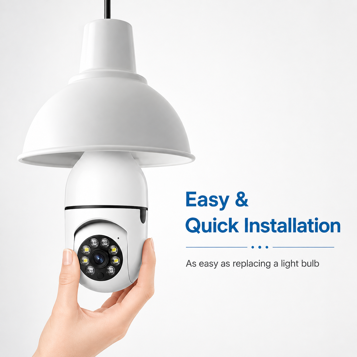 2.5K High-Definition Light Bulb Camera