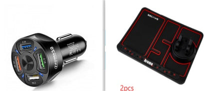 4-Port Fast Charging Car Charger Adapter