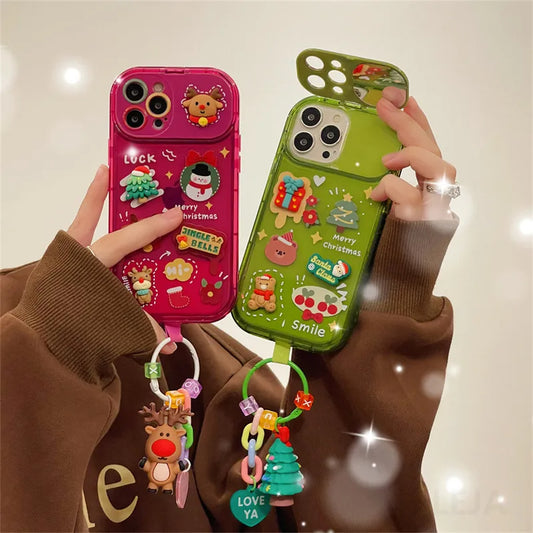 Christmas Santa Elk Pendant Phone Case