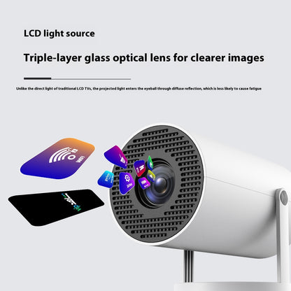 Portable 180 Degrees Auto-Focus Home Projector