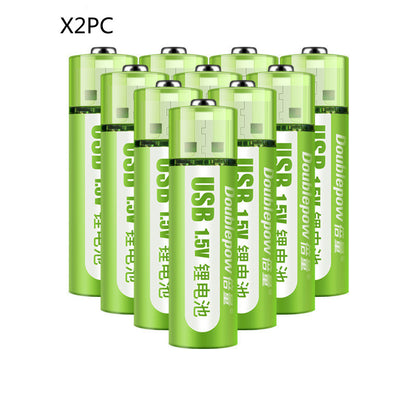 USB Rechargeable 1.5V AA Lithium Battery
