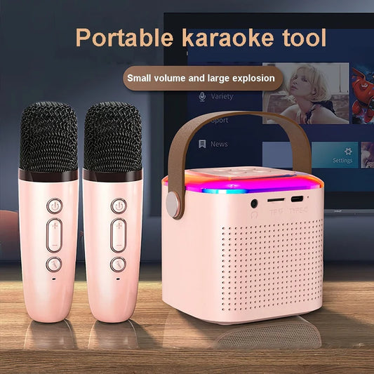 Bluetooth Karaoke Speaker with Dual Wireless Mics