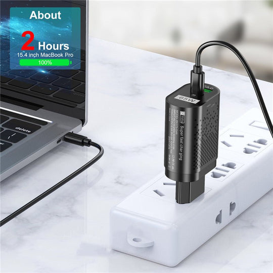 65W GaN Fast Charging Power Adapter