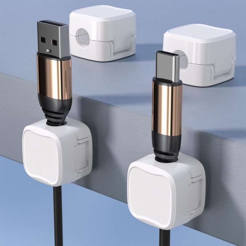 Magnetic Under Desk Cable Clips