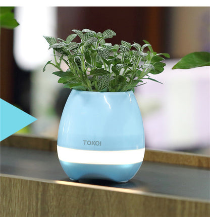 Touch-Sensitive Music Vase Desktop Audio