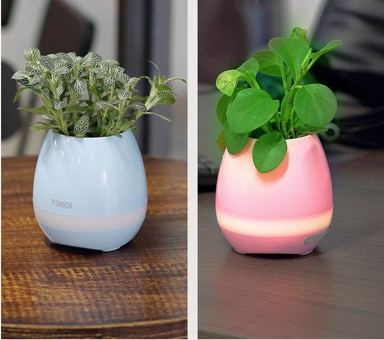Touch-Sensitive Music Vase Desktop Audio