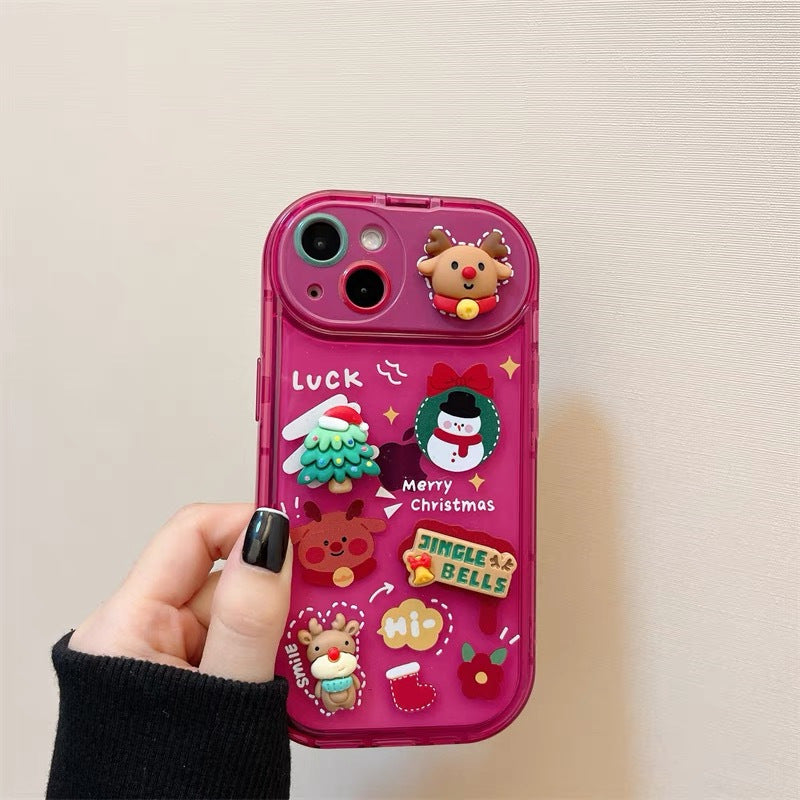 Christmas Santa Elk Pendant Phone Case