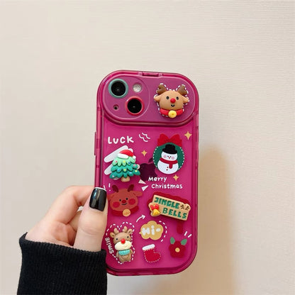 Christmas Santa Elk Pendant Phone Case