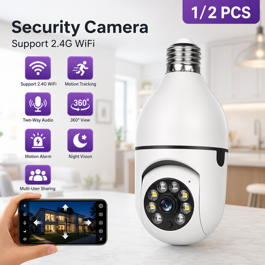 2.5K High-Definition Light Bulb Camera