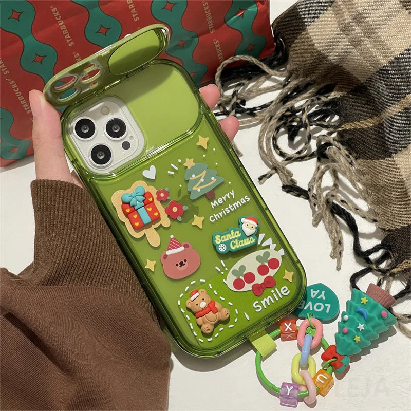 Christmas Santa Elk Pendant Phone Case