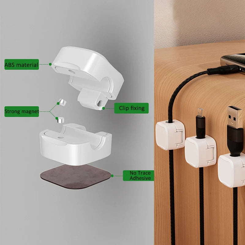 Magnetic Under Desk Cable Clips