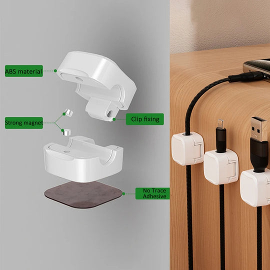 Magnetic Under Desk Cable Clips