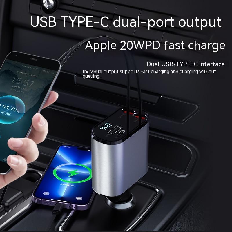100W USB-C Fast Charging Car Adapter 