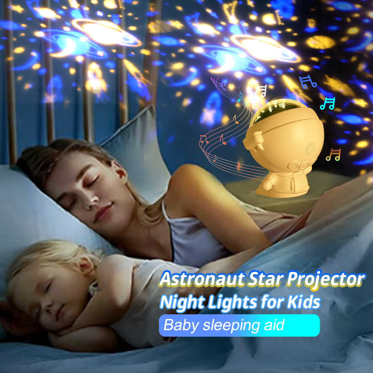Astronaut Galaxy Star Night Light Projector