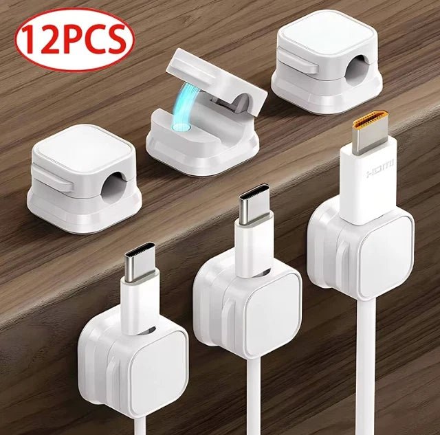 Magnetic Under Desk Cable Clips - YOUR DailyNeeds